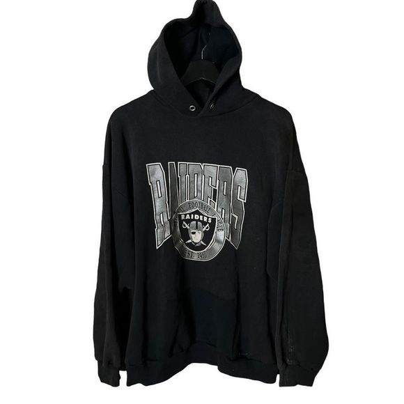 VTG Raiders Trench NFL Hoodie XL - Picture 1 of 7